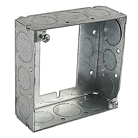 4 in metal square electrical box extension|4x4 electrical box extender.